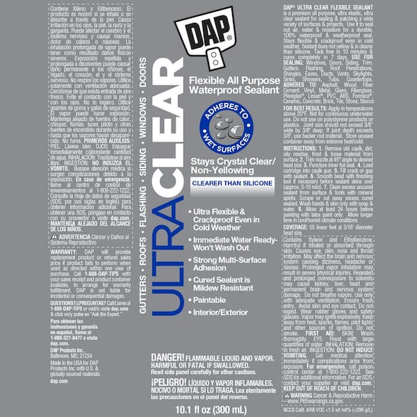 10.1 oz. Ultra Clear All Purpose Waterproof Sealant