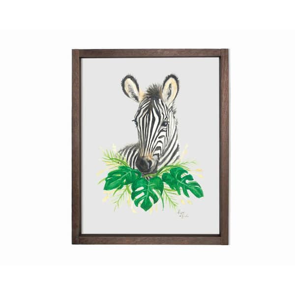 Unbranded Safari Littles Zebra Farmhouse Decorative Sign 13 in. x 19 in.