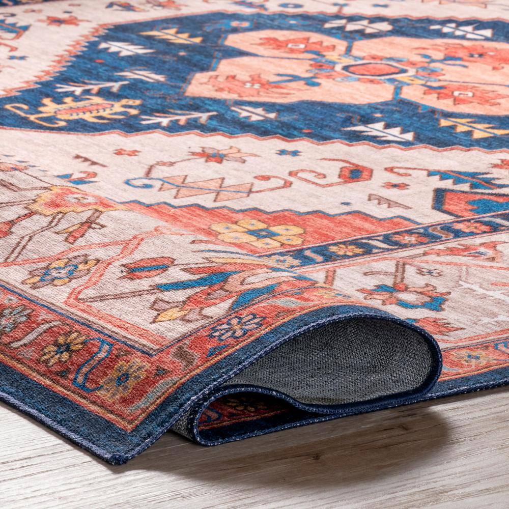 Eco-Friendly Reversible Rust Washable Area Rug, 3' x 5'