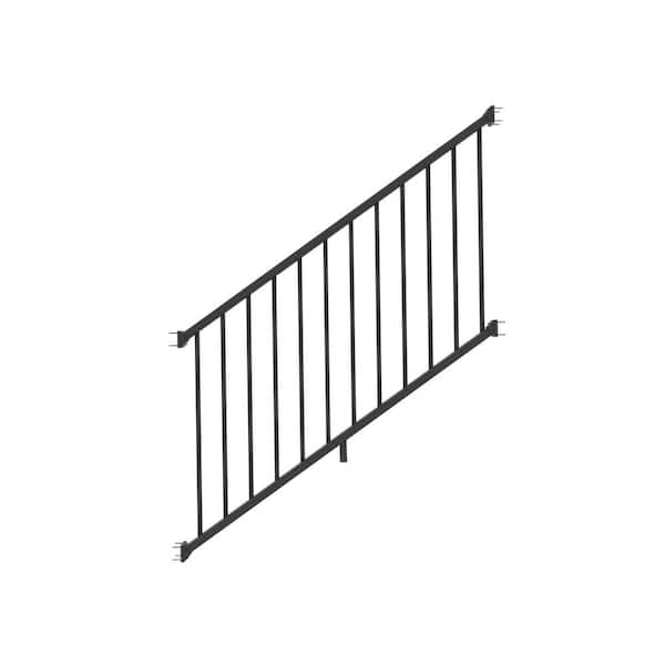 Deckorators 6 ft. x 36 in. Black PVC Composite Deck Stair Railing Kit ...