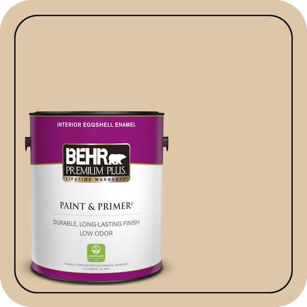 BEHR PREMIUM PLUS 1 gal. #PPU4-13 Sand Motif Eggshell Enamel Low Odor Interior Paint & Primer