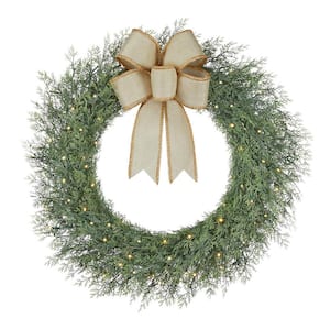 30 in Prelit Wintergreens Wreath