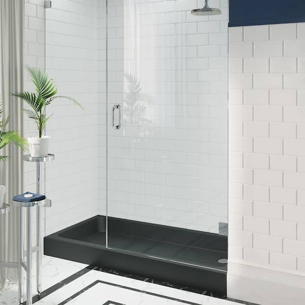 Voltaire 60 in. x 32 in. Single Threshold Right-Hand Drain Shower Base in Black