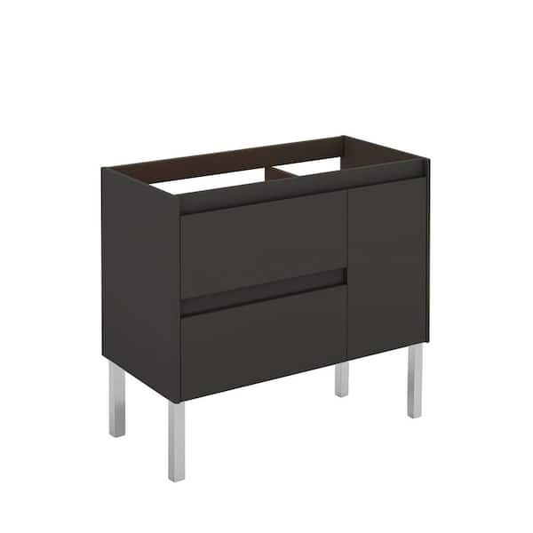 WS Bath Collections Ambra 90F 35.1 in. W x 17.6 in. D x 32.4 in. H Bath Vanity Cabinet Only in Anthracite