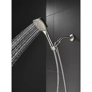 Everly 4-Spray 4.4 in. Single Wall Mount Handheld Shower Head in Brushed Nickel