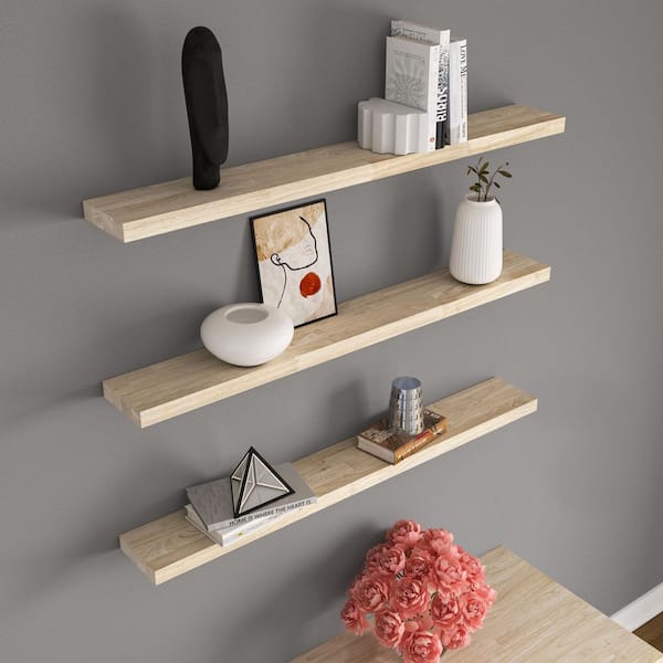 HARDWOOD REFLECTIONS 6 in. W x 36 in. D Unfinished Hevea Floating