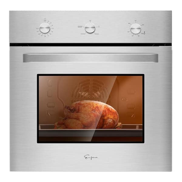Empava 24 in. Single Gas Wall Oven with Convection in Stainless Steel