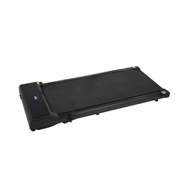 Black Metal Portable Under Desk Electric Treadmill with LED Display and 240 lb. Capacity