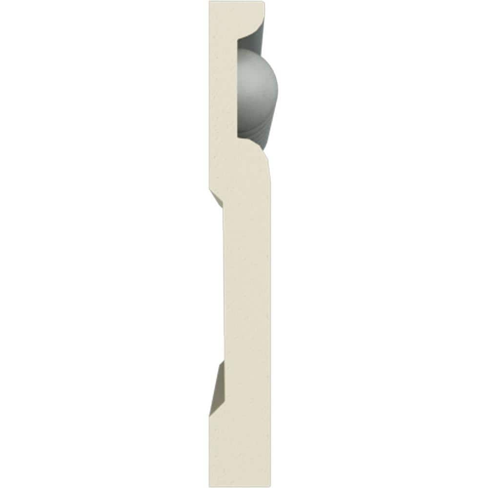 Gray Polyurethane 94.5 in Baseboard Moulding with Decorative Trim
