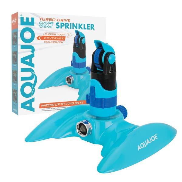 Aqua Joe 4 Pattern 360 Turbo Drive Sprinkler Aj Mssbm The Home Depot