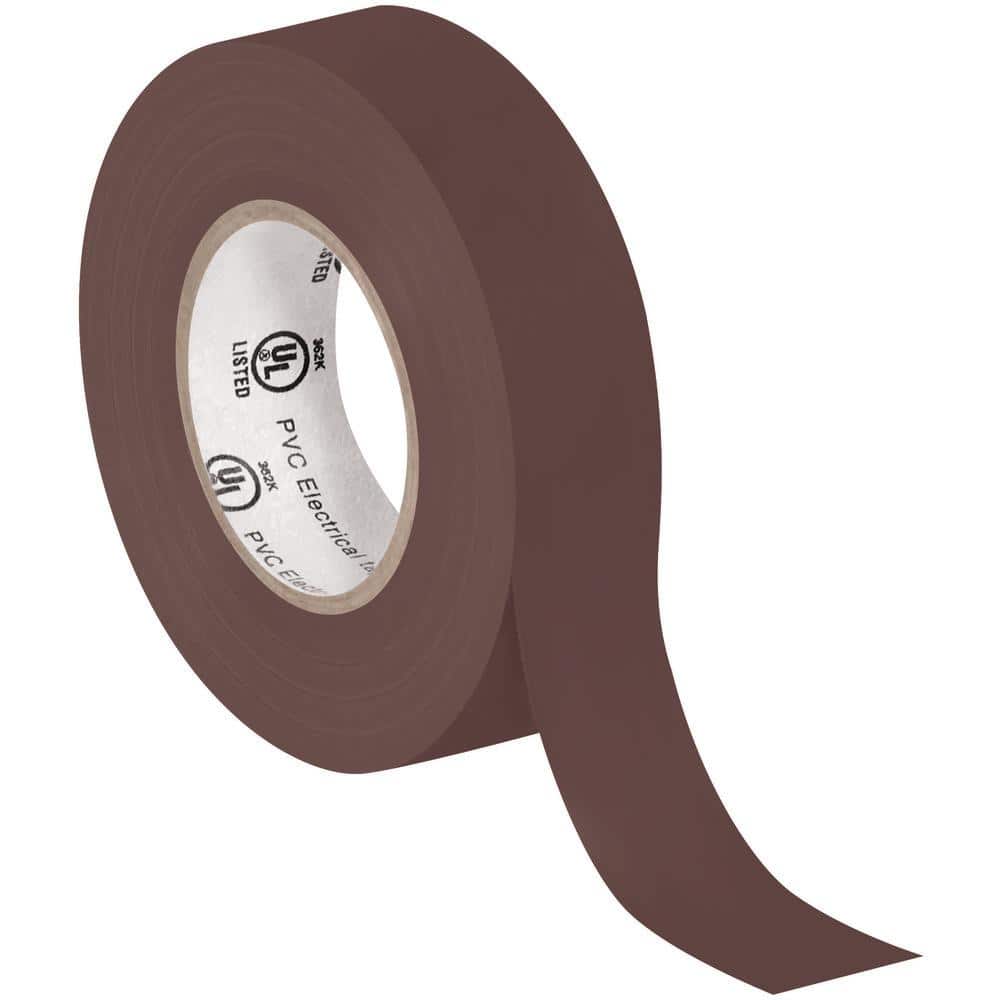 3/4 in. x 20 yds. Brown Electrical Tape (10 Pack)