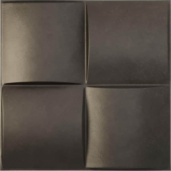 Ekena Millwork 19 5/8 in. x 19 5/8 in. Smith EnduraWall Decorative 3D Wall Panel, Weathered Steel (Covers 2.67 Sq. Ft.)