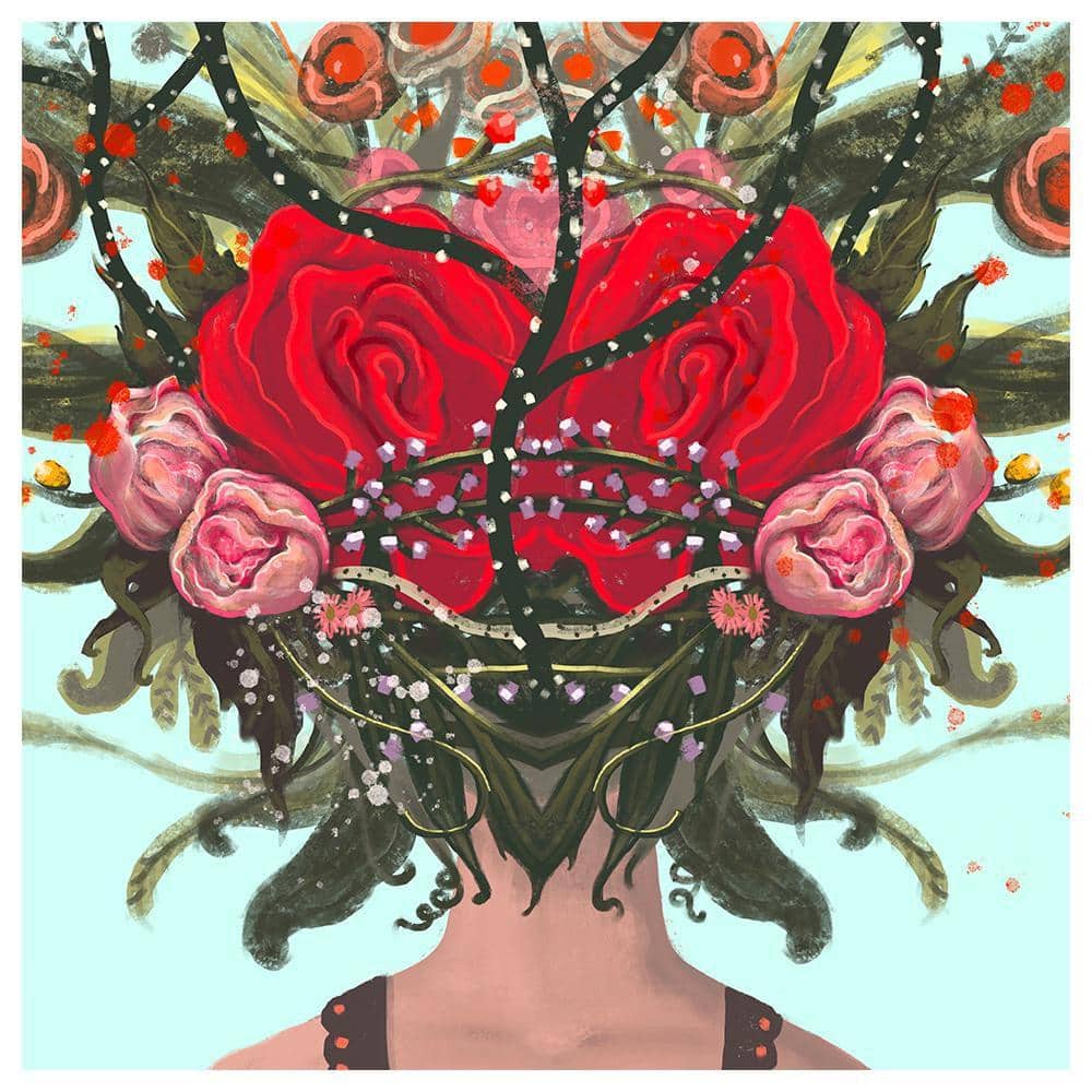 Beauty from within Flowerhead by Unknown 1 Piece Unframed Canvas Drawing Print 30 in. x 30 in. price history on PriceWatchPro