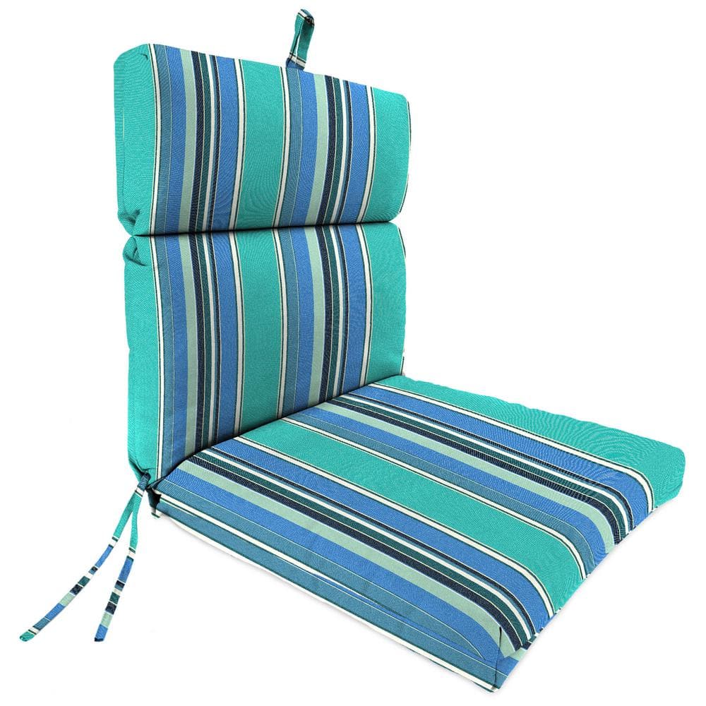 Sunbrella 22 in. x 44 in. Dolce Oasis Multicolor Stripe Rectangular French Edge Outdoor Chair Cushion price history on PriceWatchPro
