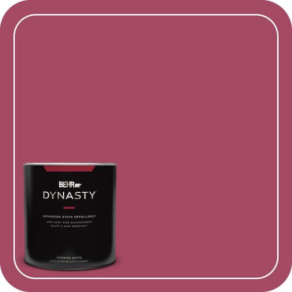 1 qt. #120D-5 Glazed Raspberry Matte Interior Stain-Blocking Paint & Primer