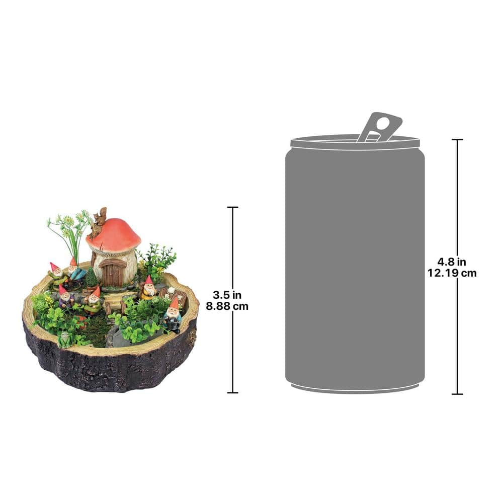 Miniature Gnome Garden with Faux Log and Accessories