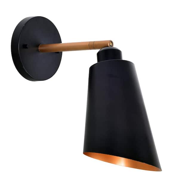Alvar 5 in. 1-Light Black Wall Sconce