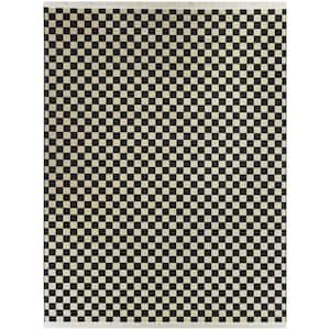 Adelaide Dark Charcoal 5 ft. x 7 ft. Checkered Area Rug
