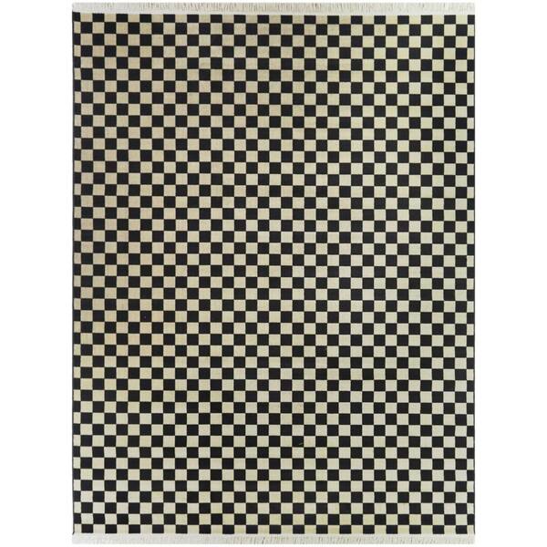 BALTA Adelaide Dark Charcoal 8 ft. x 10 ft. Checkered Area Rug