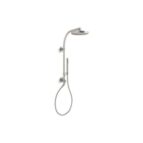 HydroRail-R 2-Spray Shower Column Kit in Vibrant Brushed Nickel