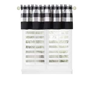 Hunter 14 in. L Polyester/Cotton Window Curtain Valance in Black