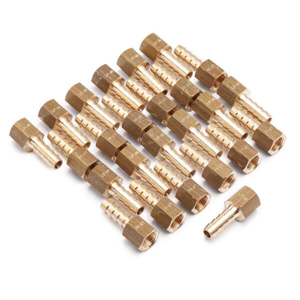 Legines 1/8 NPT Male to 1/4 Barb Fitting, Brass Hose