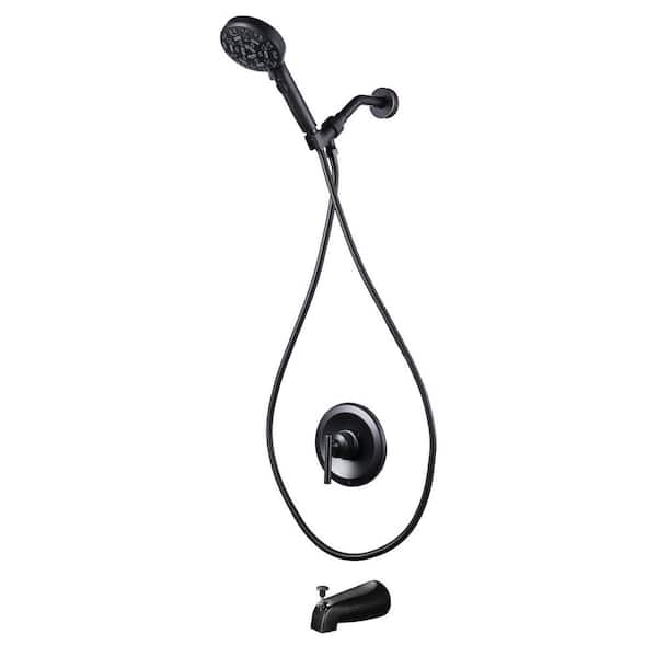 Single Handle 7-Spray Tub and Shower Faucet 1.8 GPM in Oil Rubbed Bronze Handheld Shower and Brass Rough-In Valve