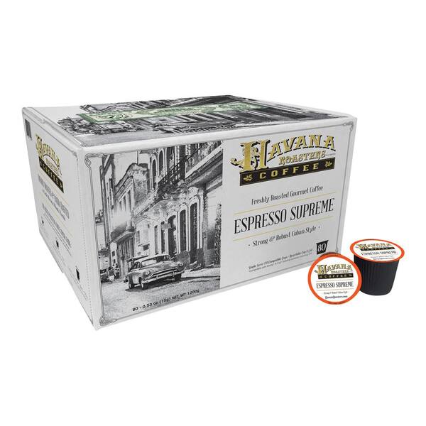 HAVANA ROASTERS Espresso Supreme 80 K-Cups Coffee (1-Box)