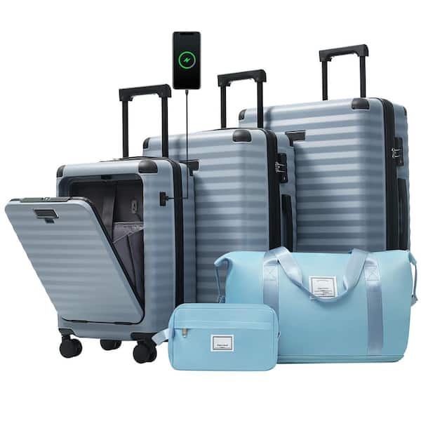 日本未入荷 Sky 5-Piece Bags 5 Merax Blue Hardside ABS Expandable 小物