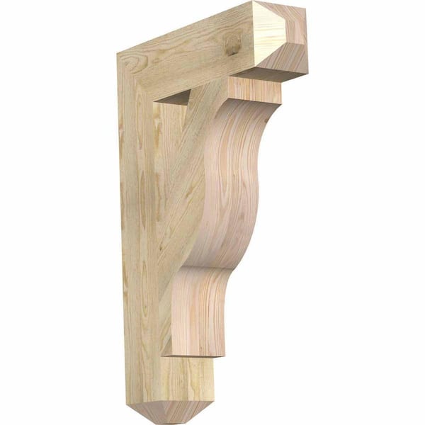 Ekena Millwork 6 in. x 36 in. x 24 in. Douglas Fir Funston Craftsman Rough Sawn Bracket
