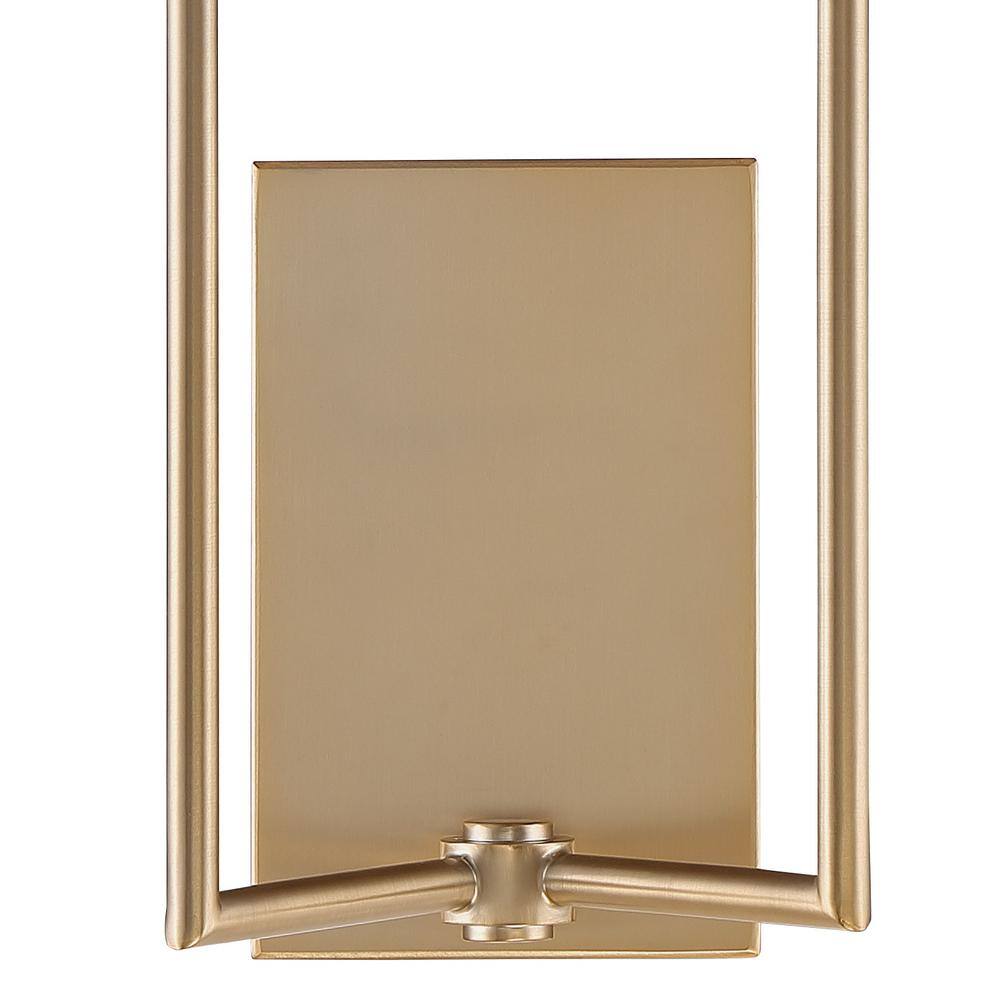 Vibrant Gold Double Light Sconce with White Silk Shades
