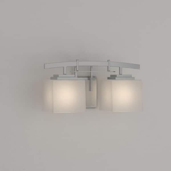 hampton bay architecture 2 light brushed nickel vanity light