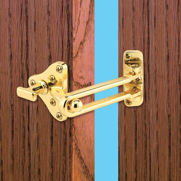 Prime-Line Hinged Bar Lock, 3-7/8 in., Security Door Guard