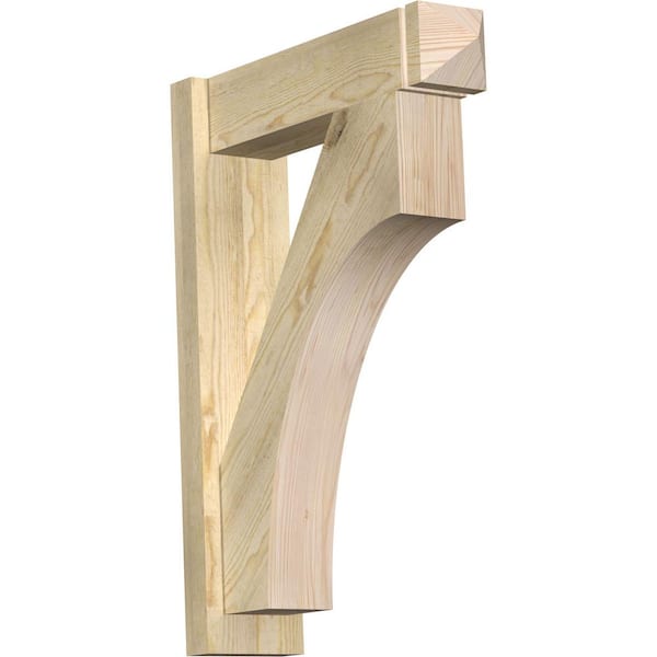 Ekena Millwork 6 in. x 30 in. x 22 in. Douglas Fir Westlake Arts and Crafts Rough Sawn Outlooker