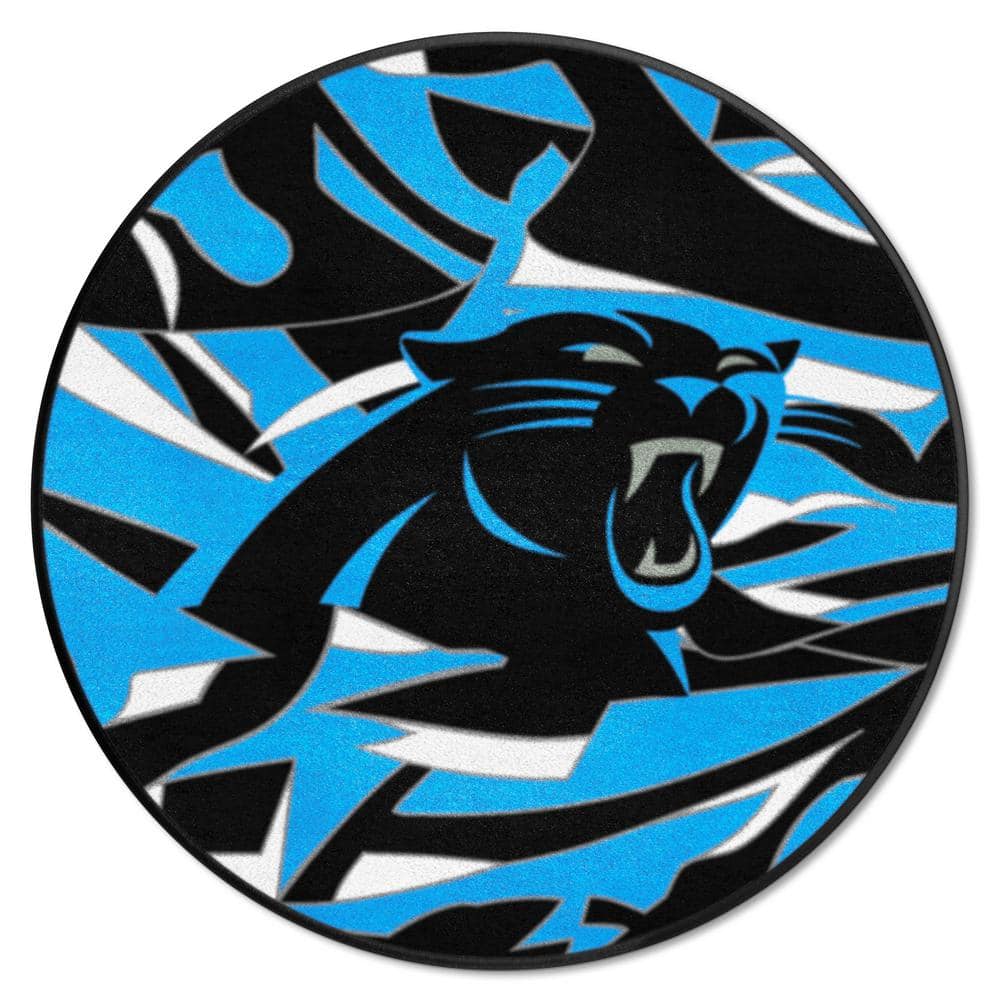 Area Rug with Carolina Panthers (Blue Background) sports team logo!