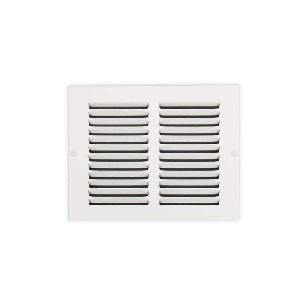 Everbilt 8 In X 6 In Steel Return Air Grille In White 71 10806wh The Home Depot