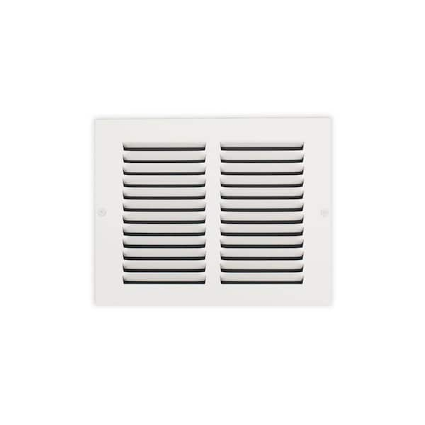 Everbilt 8 in. x 6 in. Steel Return Air Grille in White