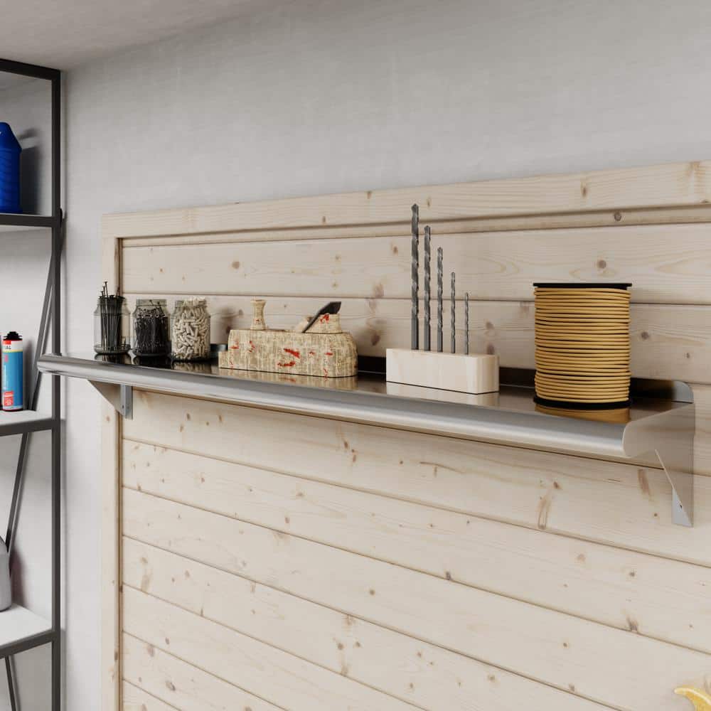 48" Stainless Steel Wall Shelf with Brackets