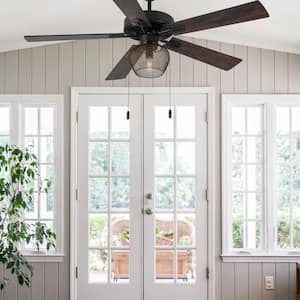 Raza Transitional 52 in. Indoor Oil Rubbed Bronze Ceiling Fan with Light Kit