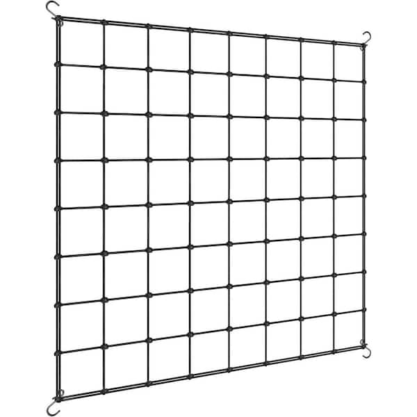 ATENGNES 5 ft. x 5 ft. Elastic Trellis Netting with 4-Hooks for Climbing Plants, Vegetables, Fruits, and Flowers