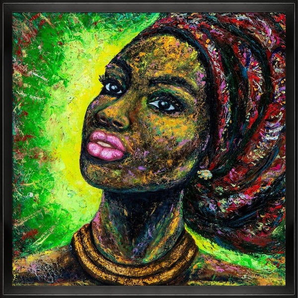 ArtistBe Arabic Woody by Larisa Lavrova Studio Black Wood Angle Framed People Oil Painting Art Print 26.5 in. x 26.5 in.