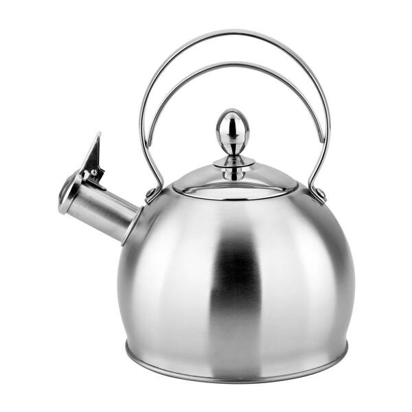 1829 Carl Schmidt Sohn NIDDA 10.5-Cup Stainless Steel Whistling Tea Kettle