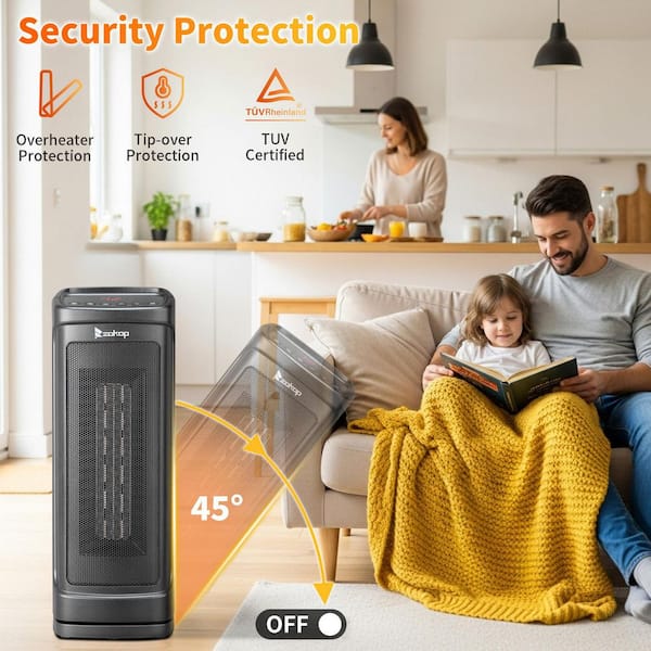 Karl home 1500-Watt 17 Indoor Electric Tower Ceramic Fan Space