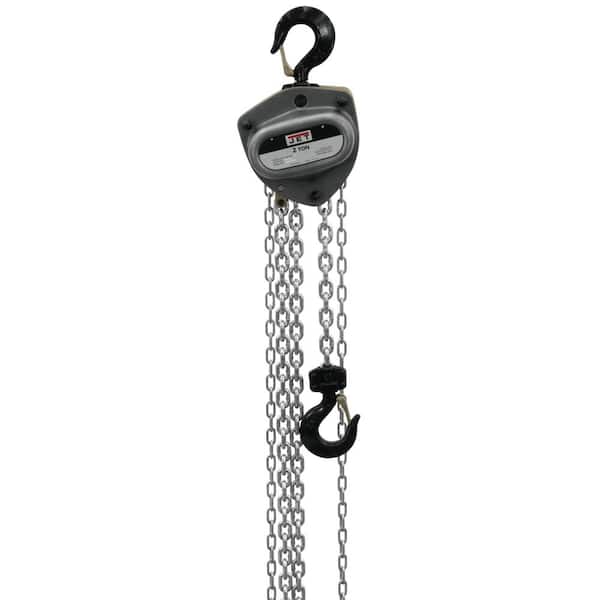 Jet L100-200WO-20 2-Ton Hand Chain Hoist with 20 ft. Lift and Overload Protection