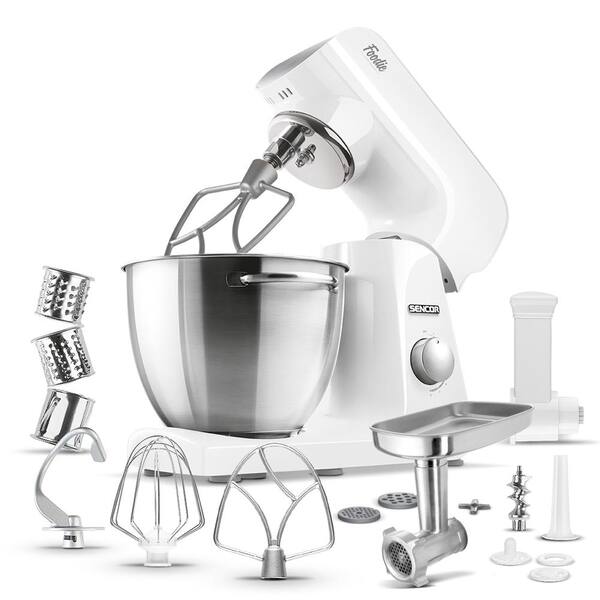 Sencor 4.75 Qt. 8-Speed Pastel White Stand Mixer