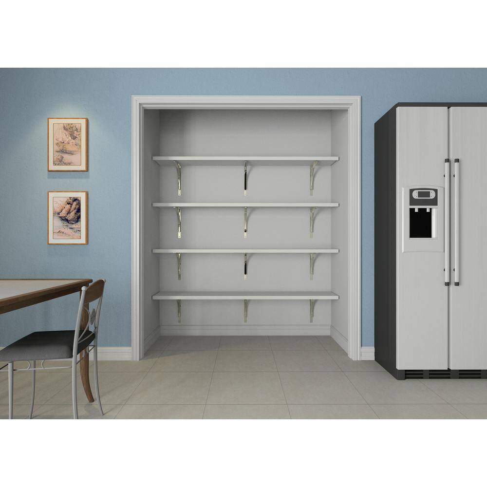 ClosetMaid 12 in. D x 72 in. W x 84 in. H White Solid Wood Wall Mount