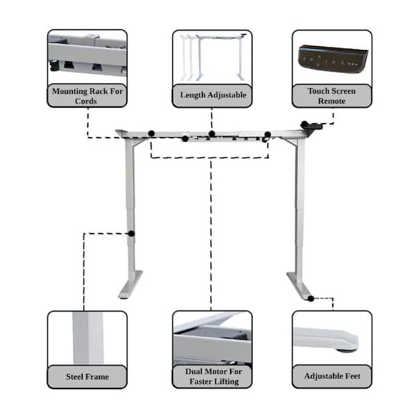 ergomax height adjustable ergonomic standing workstation