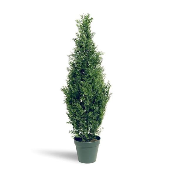 National Tree Company 3 ft. Artificial Arborvitae Tree in Dark Green Round Growers Pot