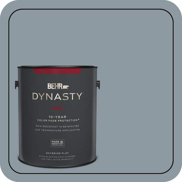 BEHR DYNASTY 1 gal. #N490-4 Teton Blue Flat Exterior Stain-Blocking Paint & Primer