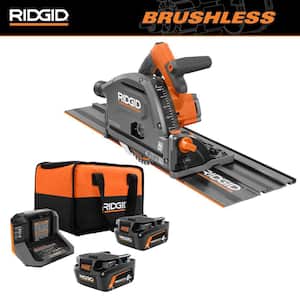 18V Brushless Cordless 6-1/2 in. Track Saw with 18V 6.0 Ah and 4.0 Ah MAX Output Batteries and Charger Kit with Bag